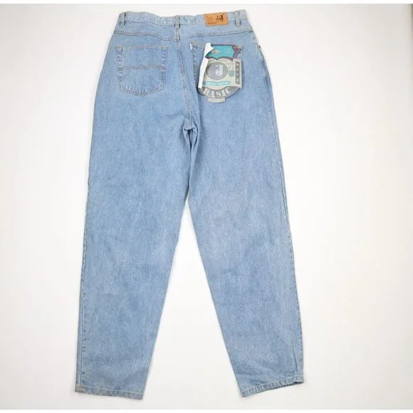 NOS Vintage 90s Streetwear Mens 36x34 Baggy Loose Fit Denim Jeans Blue Cotton